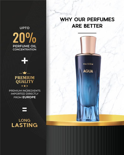 Eau de parfum aqua for men by naseem perfume in oman