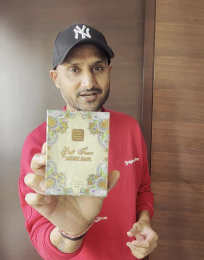 Harbhajan singh recommending musk safi attar musk perfume oil by naseem perfumes in oman